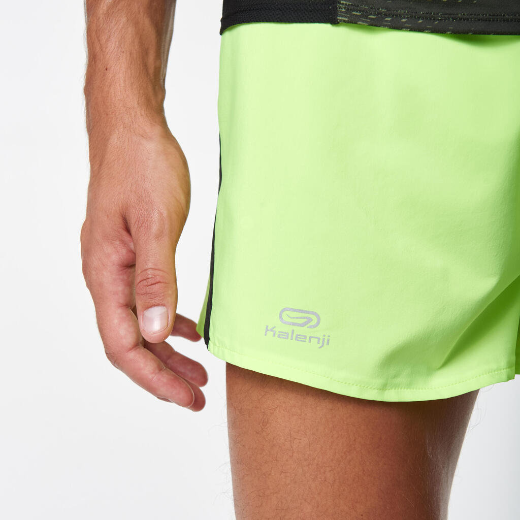 Laufshorts Split Kiprun Herren gelb